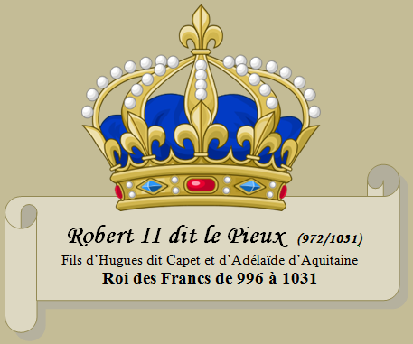 RÃ©sultat de recherche d'images pour "roi Robert II le pieux"