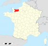 Calvados departement locator map svg