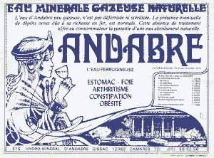 Gissac aveyron andabre source eau minerale