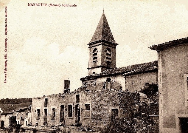 Apremont la foret 55 marbotte l eglise saint gerard 1914 1918