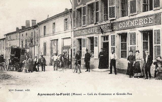 Apremont la foret 55 la grande rue cafe du commerce cpa