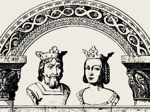 Hugues Capet et son épouse Adélaïde d'Aquitaine