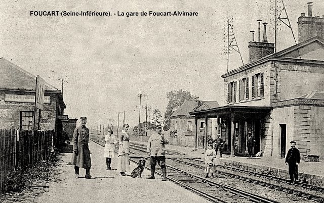 Alvimare seine maritime gare de foucart alvimare cpa