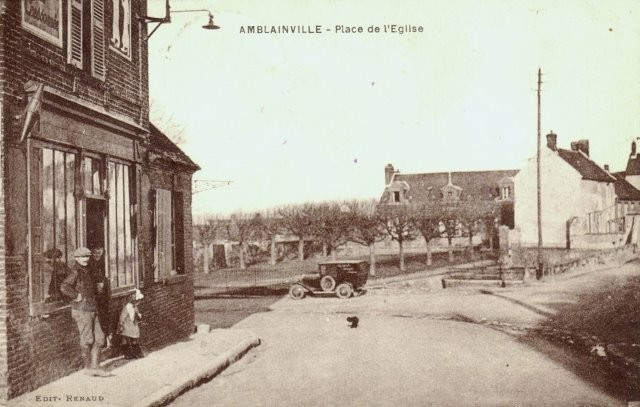 Amblainville oise cpa place de l eglise