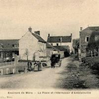 Amblainville oise cpa place et abreuvoir