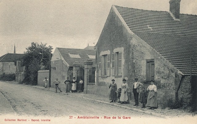 Amblainville oise cpa rue de la gare