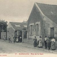 Amblainville oise cpa rue de la gare