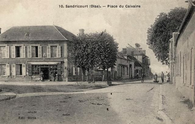 Amblainville oise cpa sandricourt place du calvaire