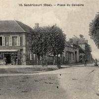 Amblainville oise cpa sandricourt place du calvaire
