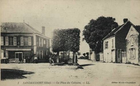 Amblainville oise cpa sandricourt place du calvaire