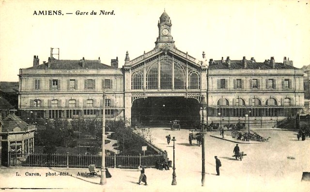 Amiens somme la gare du nord cpa