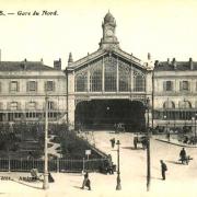 Amiens somme la gare du nord cpa