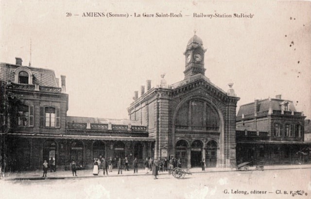 Amiens somme la gare saint roch cpa