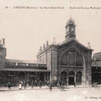 Amiens somme la gare saint roch cpa