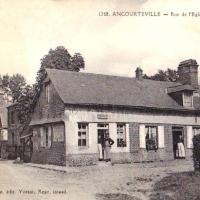Ancourteville seine maritime eglise mairie et epicerie cpa