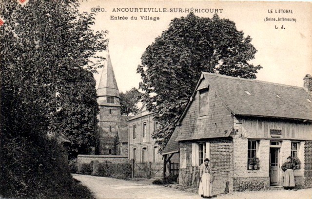 Ancourteville sur hericourt seine maritime le pied de l eglise cpa