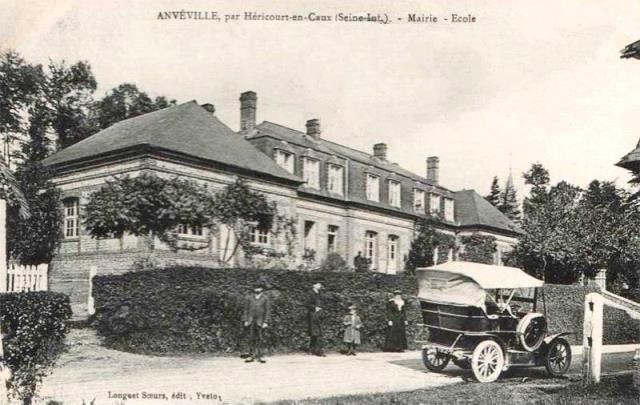 Anveville seine maritime mairie et ecole cpa
