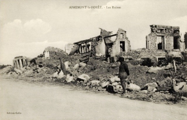 Apremont la foret 55 les ruines 1914 1918 cpa