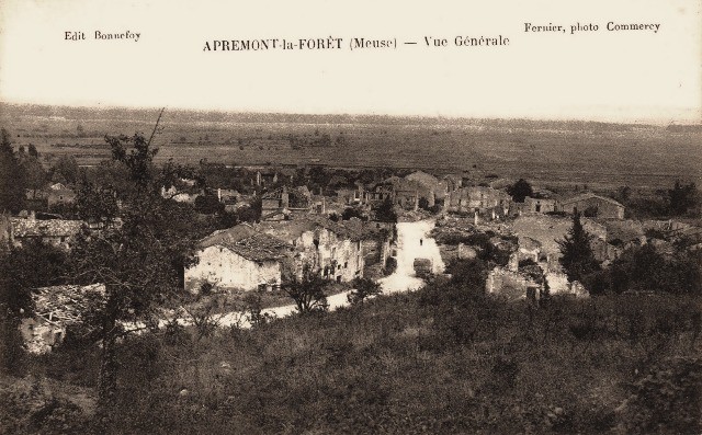 Apremont la foret 55 vue generale cpa