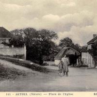 La place de l'église CPA