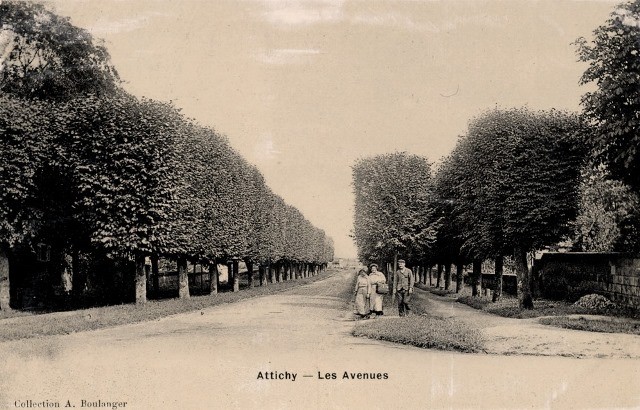 Attichy oise cpa avenues