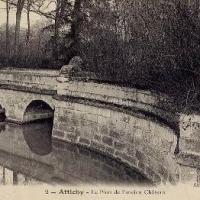Attichy oise cpa chateau pont