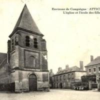 Attichy oise cpa eglise saint medard