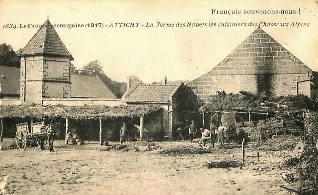 Attichy oise cpa ferme des navets