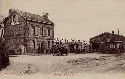 Attichy oise cpa gare