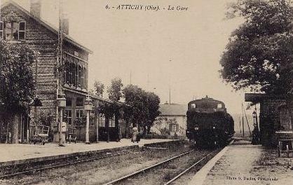 Attichy oise cpa gare