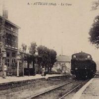 Attichy oise cpa gare