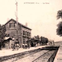 Attichy oise cpa gare