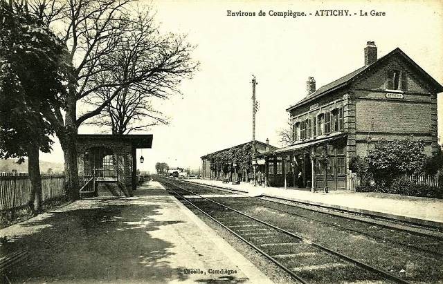 Attichy oise cpa gare