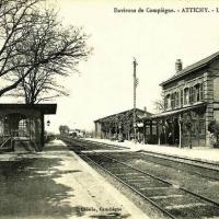 Attichy oise cpa gare