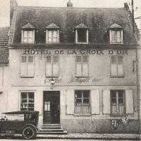 Attichy oise cpa hotel de la croix d or 