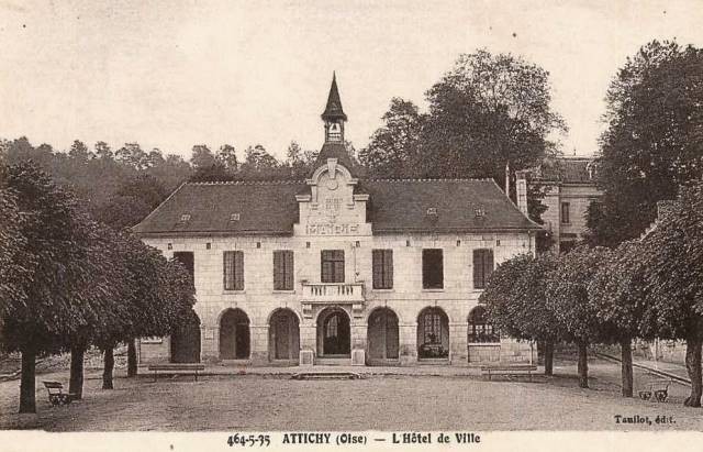 Attichy oise cpa hotel de ville