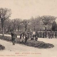 Attichy oise cpa jeu d arc 1905