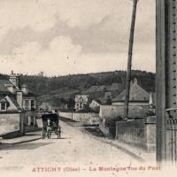 Attichy oise cpa montagne vue du pont