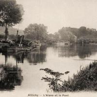 Attichy oise cpa pont sur l aisne