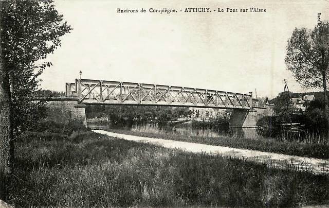 Attichy oise cpa pont