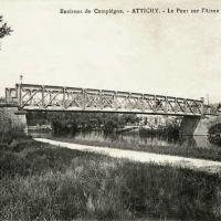 Attichy oise cpa pont