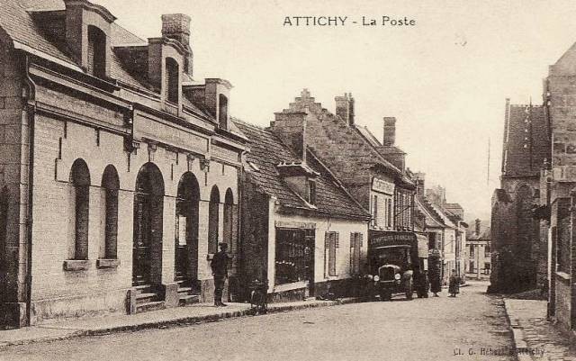 Attichy oise cpa poste