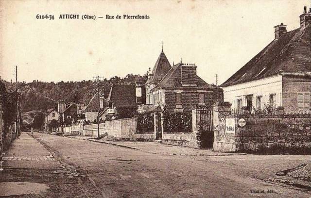 Attichy oise cpa rue de pierrefonds