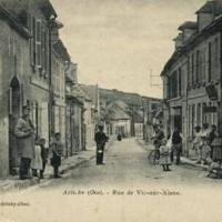 Attichy oise cpa rue de vic