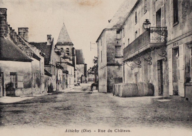 Attichy oise cpa rue du chateau