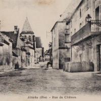 Attichy oise cpa rue du chateau