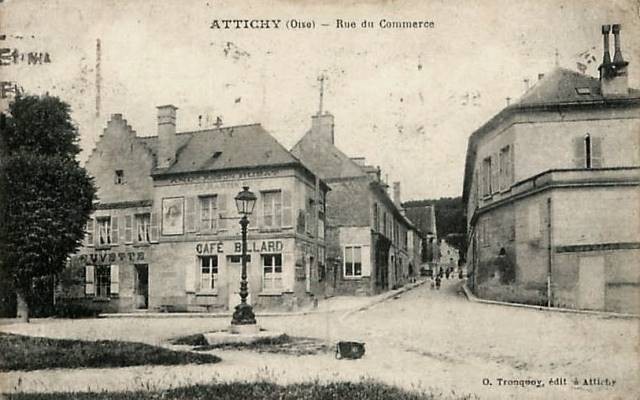 Attichy oise cpa rue du commerce