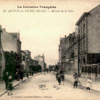 Audun-le-Tiche (Moselle) L'avenue de la gare CPA