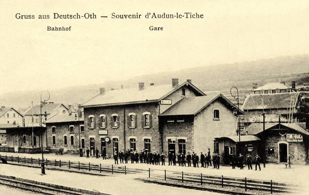 Audun-le-Tiche (Moselle) La gare CPA