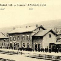 Audun-le-Tiche (Moselle) La gare CPA